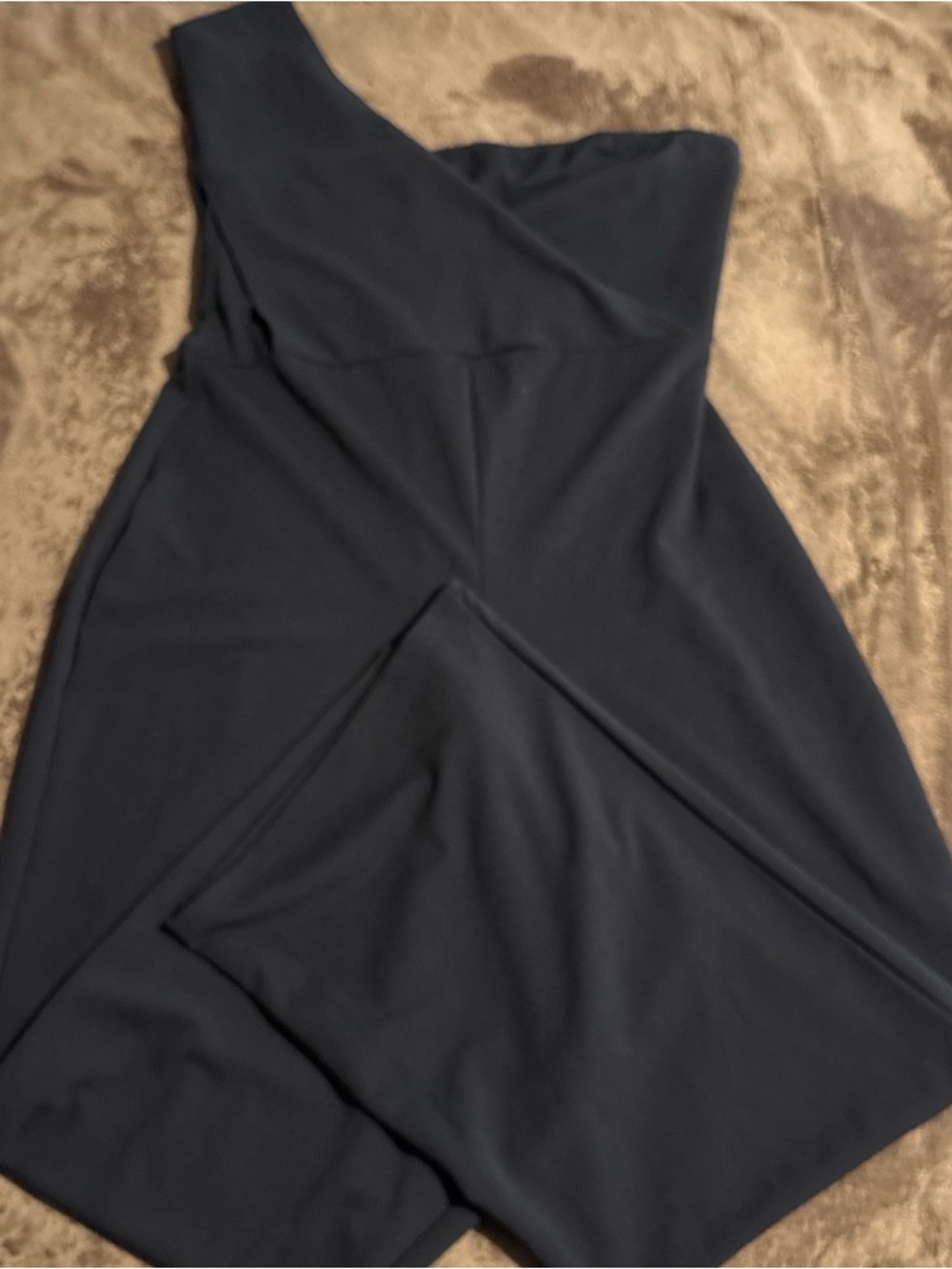 PrettyLittleThing Black High-Waist Wide Leg Jumpsuit Pants - Picture 2 of 3